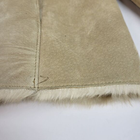 Westbound Women's Suede jacket Faux fur penny lane Boho Y2K Size L - Picture 7 of 16